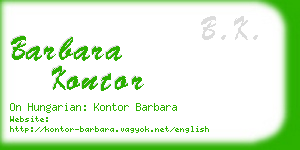 barbara kontor business card